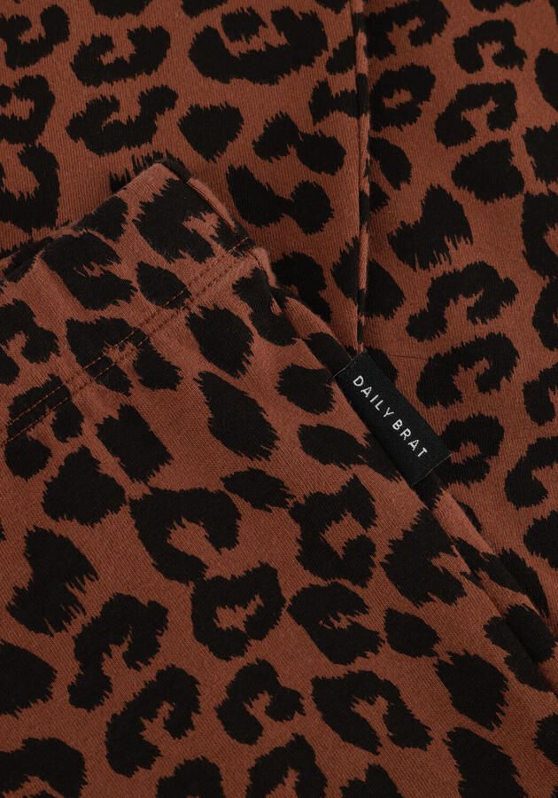 DAILY BRAT Meisjes Broeken Leopard Flared Pants Bruin - Foto 3