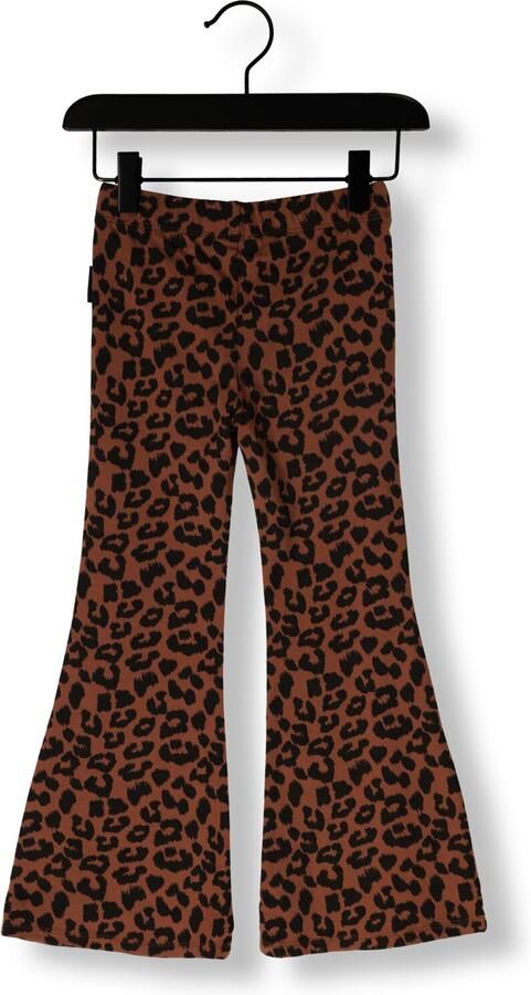 DAILY BRAT Meisjes Broeken Leopard Flared Pants Bruin - Foto 2