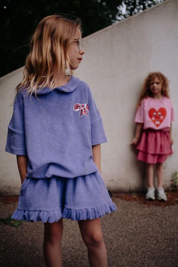 DAILY BRAT Meisjes Broeken Uzy Shorts Paisley Paars - Foto 3