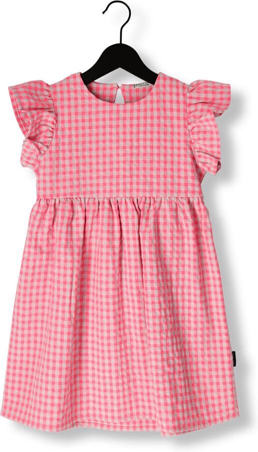 DAILY BRAT Meisjes Jurken Cheecky Checked Dress Roze - Foto 3