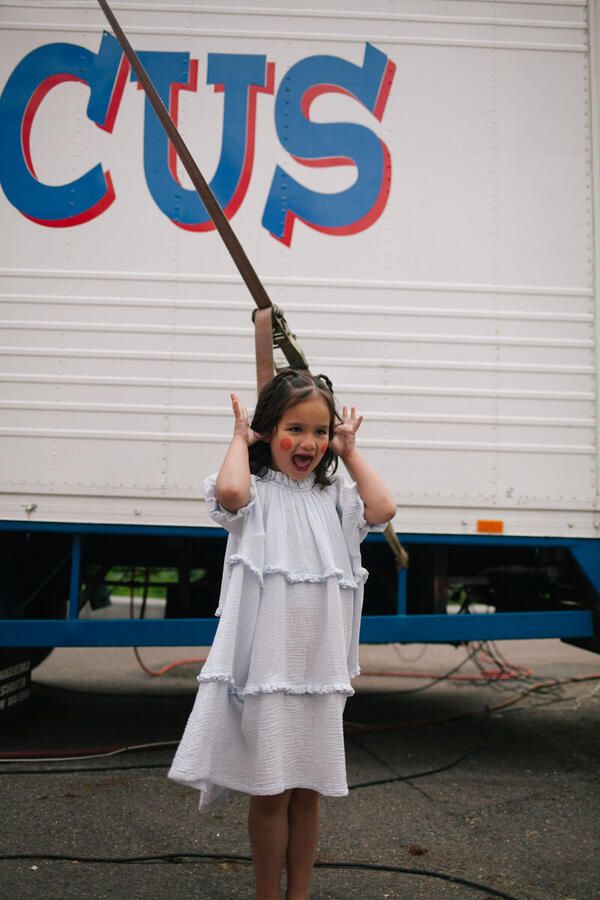 DAILY BRAT Meisjes Jurken Lea Dress Blauw