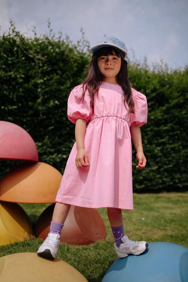 DAILY BRAT Meisjes Jurken Sassy Heart Dress Roze - Foto 2