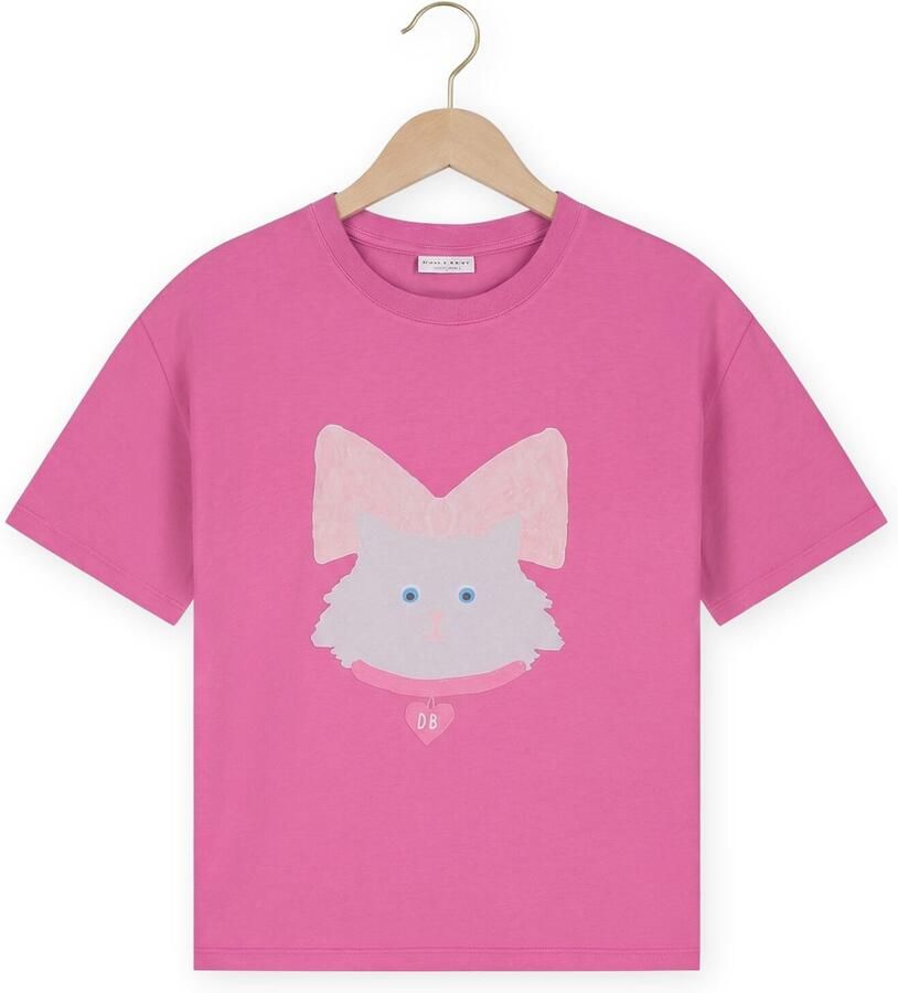 DAILY BRAT Meisjes Tops & T-shirts Kitty Kat T-shirt Fuchsia