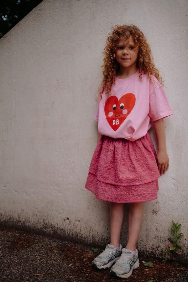 DAILY BRAT Meisjes Tops & T-shirts Patty Heart T-shirt Roze - Foto 4