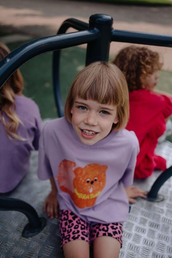 DAILY BRAT Meisjes Tops & T-shirts Waffles T-shirt Paars - Foto 2