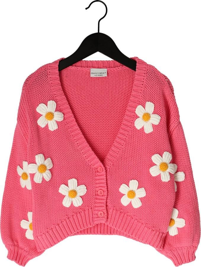 DAILY BRAT Meisjes Truien & Vesten Daisy Darling Knitted Cardigan Roze