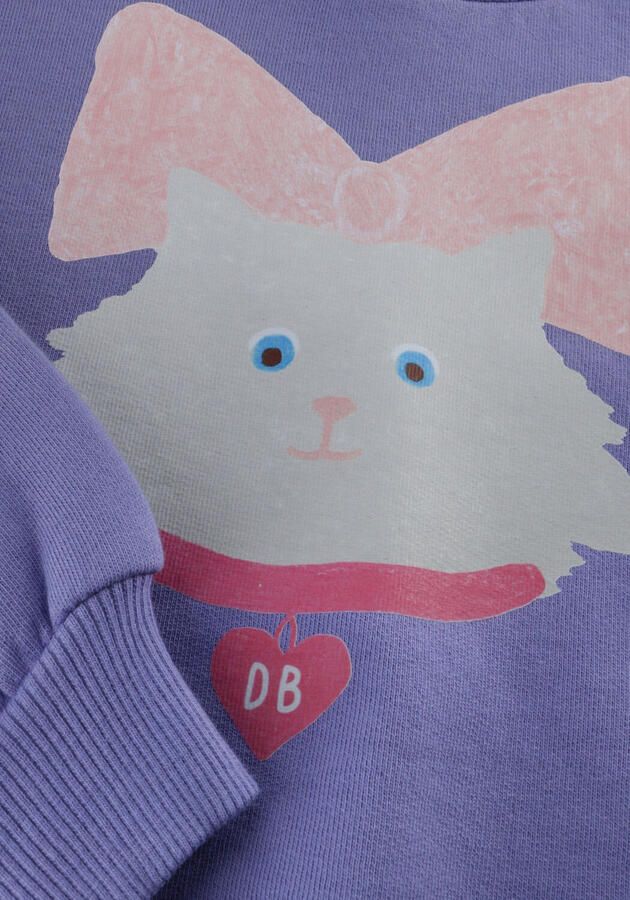 DAILY BRAT Meisjes Truien & Vesten Kitty Cat Cropped Sweater Paars