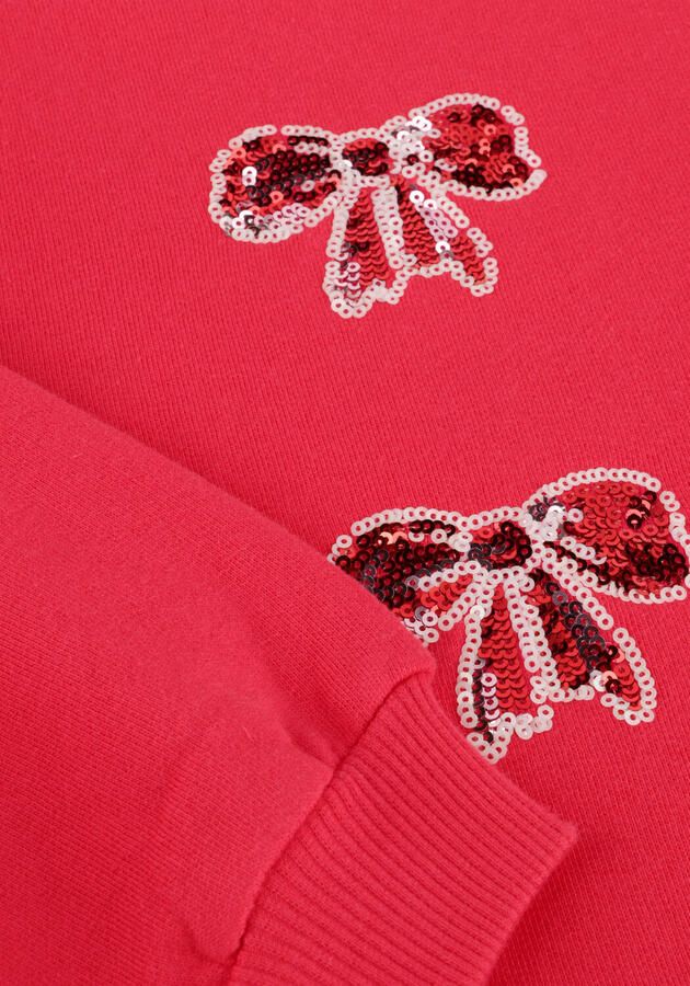 DAILY BRAT Meisjes Truien & Vesten Shimmer Bow Sweater Rood - Foto 2