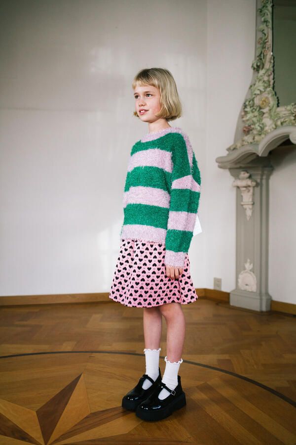 DAILY BRAT Meisjes Truien & Vesten Twinkle Striped Sweater Paars - Foto 2