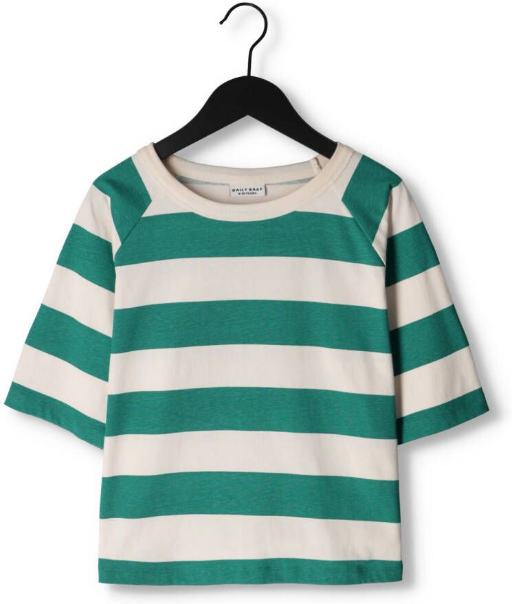 DAILY BRAT Jongens Polo's & T-shirts Striped T-shirt Groen