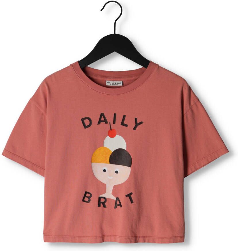 DAILY BRAT Jongens Polo's & T-shirts Happy Ice T-shirt Rood