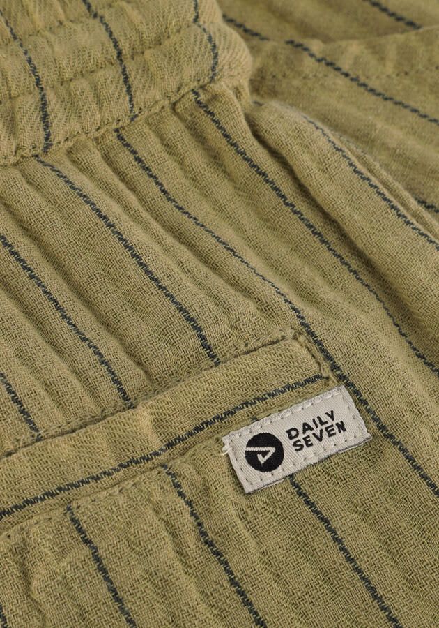 Daily7 straight regular waist gestreepte casual short olijfgroen - Foto 2