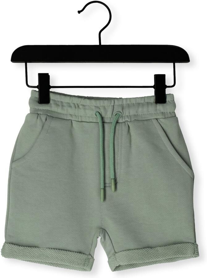 Daily7 regular waist sweatshort lichtgroen met textuur