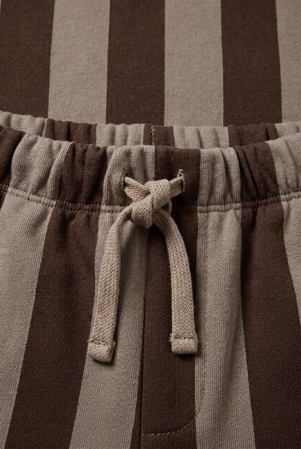DAILY7 Jongens Broeken Wide Fit Stripe Bruin