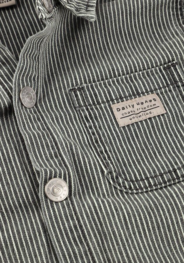 DAILY7 Jongens Jassen Shirt Stripe Antraciet