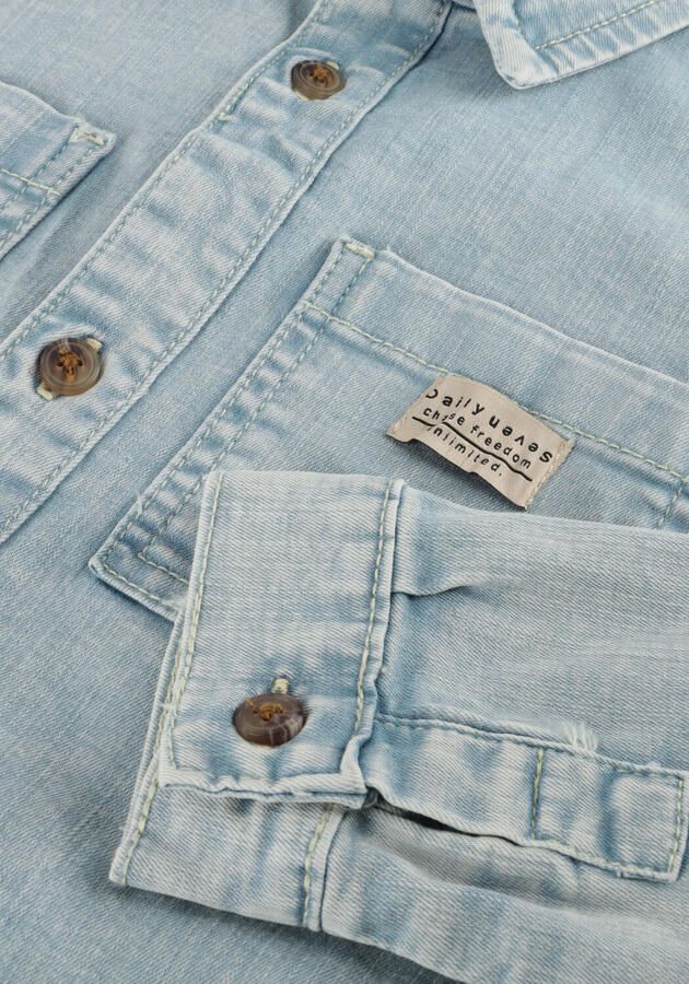 DAILY7 Jongens Overhemden Denim Shirt Backprint Lichtblauw