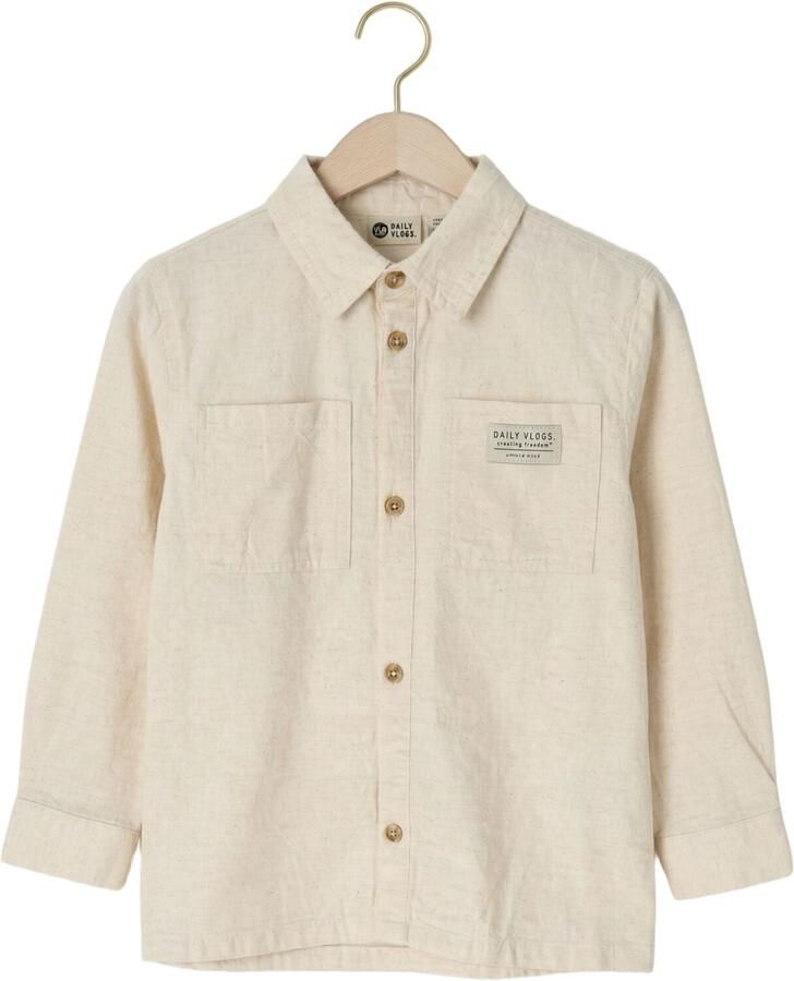 DAILY7 Jongens Overhemden Shirt Longsleeve Linen Ecru