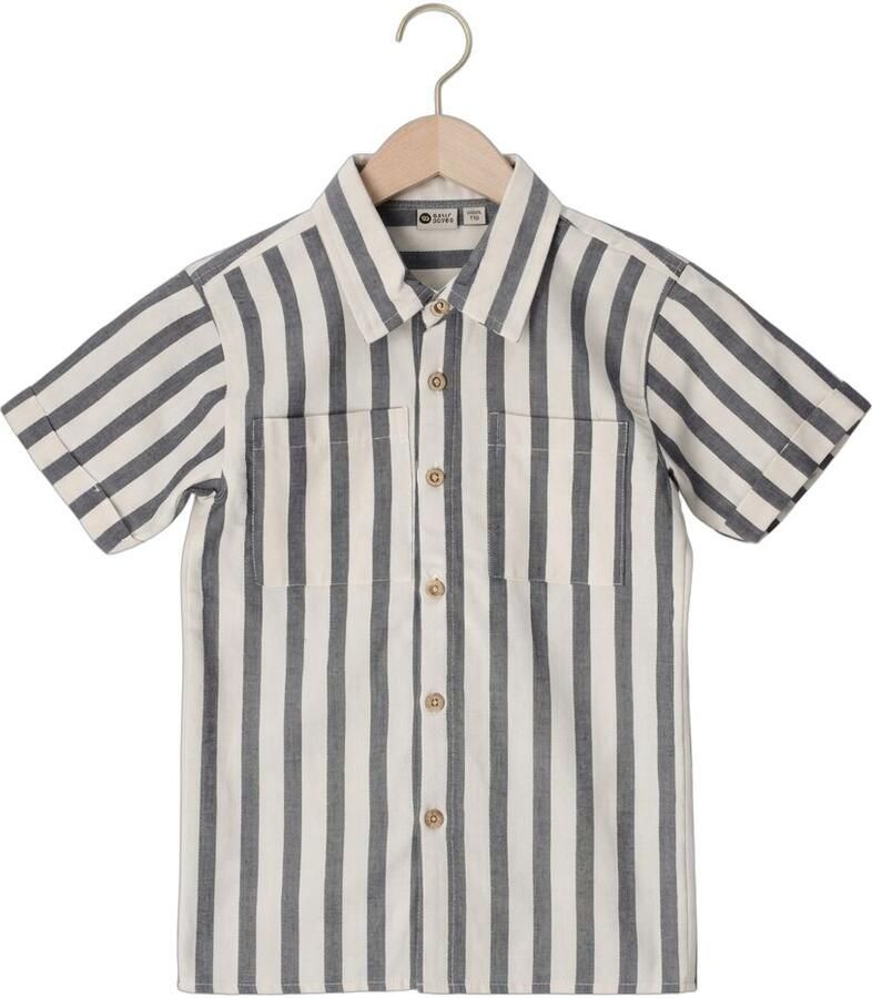 DAILY7 Jongens Overhemden Shirt Stripe Cotton Ecru