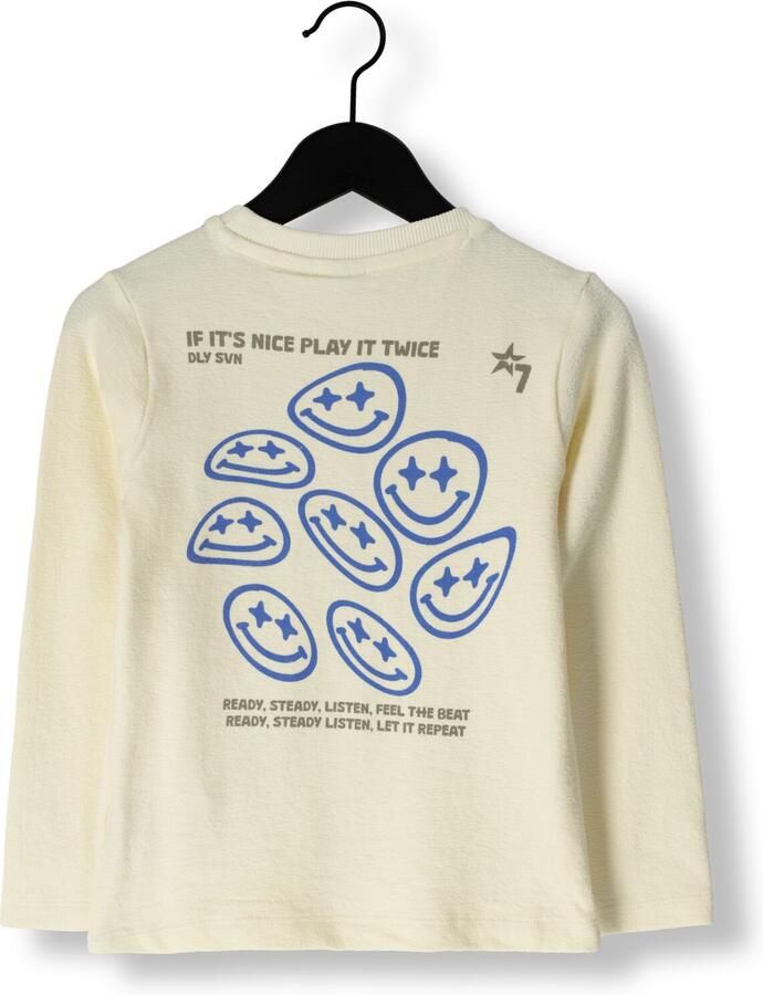DAILY7 Jongens Polo's & T-shirts Longsleeve Backprint Creme