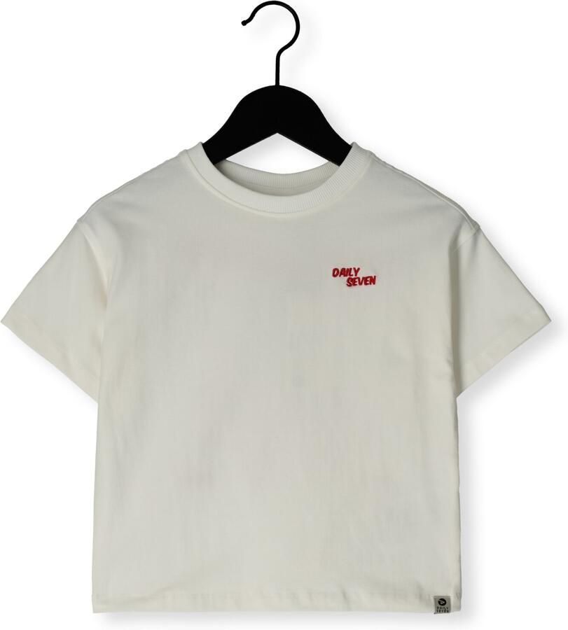 DAILY7 Jongens Polo's & T-shirts Oversied T-shirt Backprint Ecru