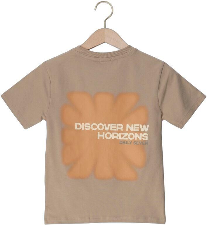 DAILY7 Jongens Polo's & T-shirts T-shirt Backprint Beige - Foto 3