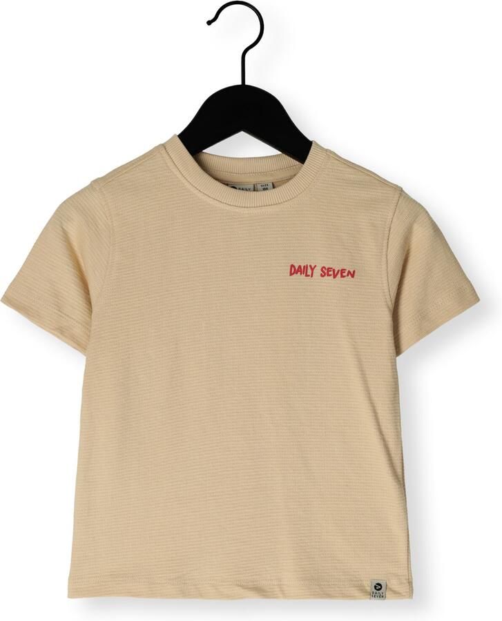 DAILY7 Jongens Polo's & T-shirts T-shirt Backprint Beige