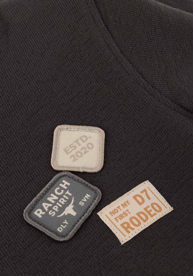 DAILY7 Jongens Polo's & T-shirts T-shirt Basic Badge Donkergrijs - Foto 2