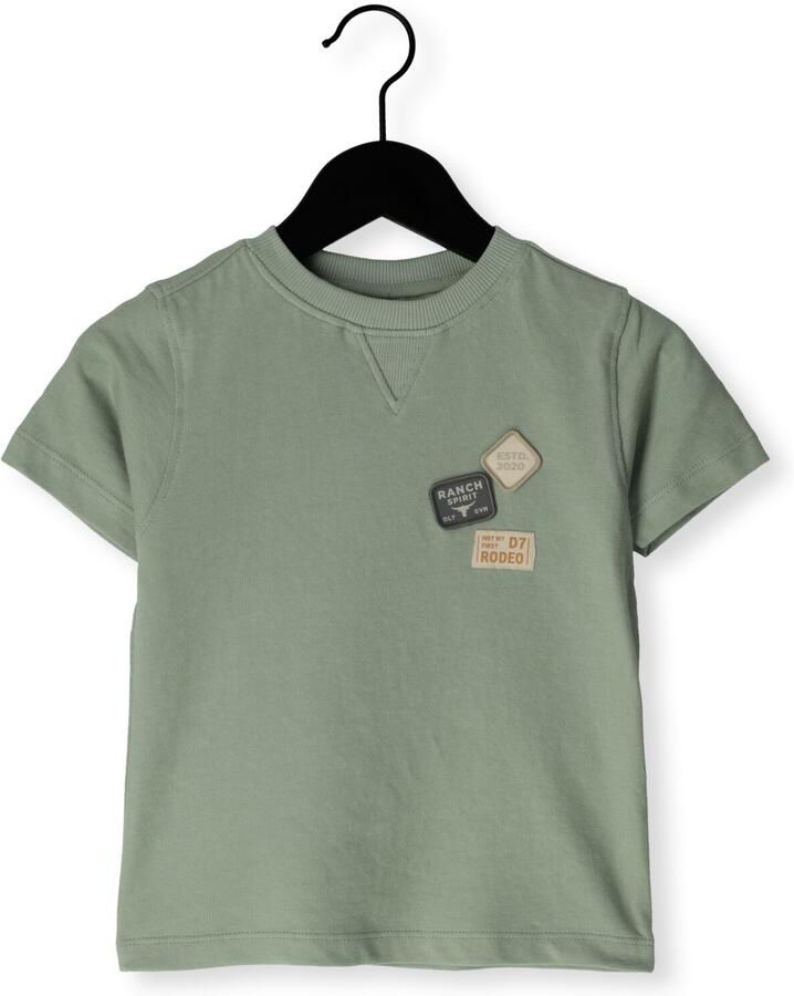 DAILY7 Jongens Polo's & T-shirts T-shirt Basic Badge Groen