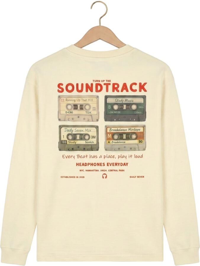 DAILY7 Jongens Polo's & T-shirts T-shirt Longsleeve Backprint Ecru - Foto 2