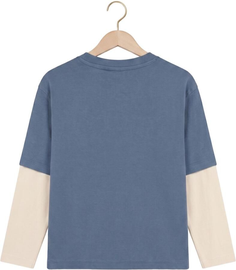DAILY7 Jongens Polo's & T-shirts T-shirt Longsleeve Over Sleeve Blauw - Foto 2