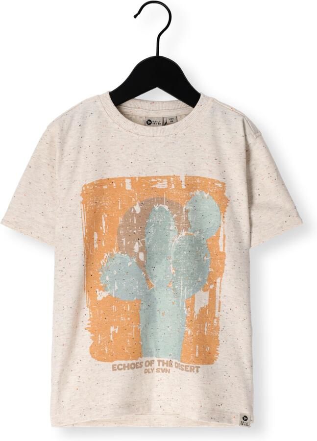 DAILY7 Jongens Polo's & T-shirts T-shirt Nappy Print Ecru
