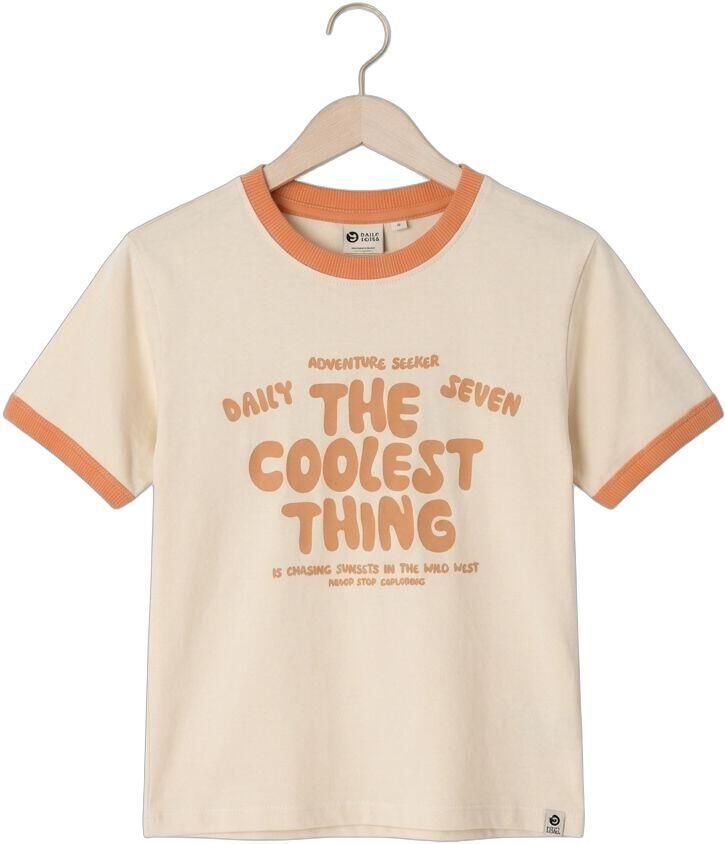 DAILY7 Jongens Polo's & T-shirts T-shirt Print Ecru