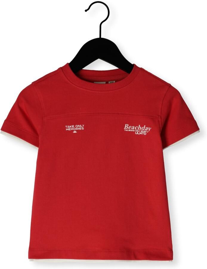 DAILY7 Jongens Polo's & T-shirts T-shirt Print Rood