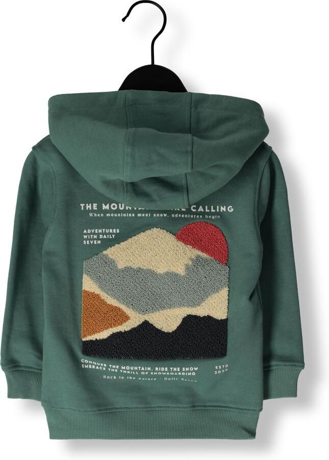 DAILY7 Jongens Truien & Vesten Hoodie Backprint Groen