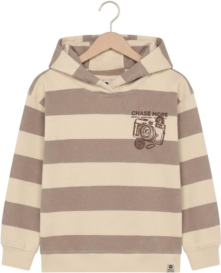 DAILY7 Jongens Truien & Vesten Oversized Hoodie Backprint Beige