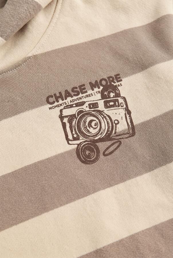DAILY7 Jongens Truien & Vesten Oversized Hoodie Backprint Beige - Foto 3