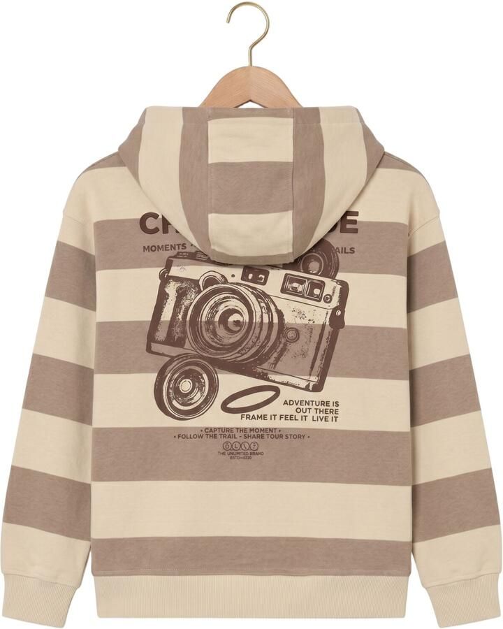 DAILY7 Jongens Truien & Vesten Oversized Hoodie Backprint Beige - Foto 2