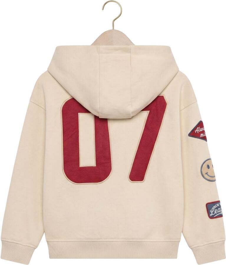 DAILY7 Jongens Truien & Vesten Oversized Hoodie Badges Beige - Foto 2