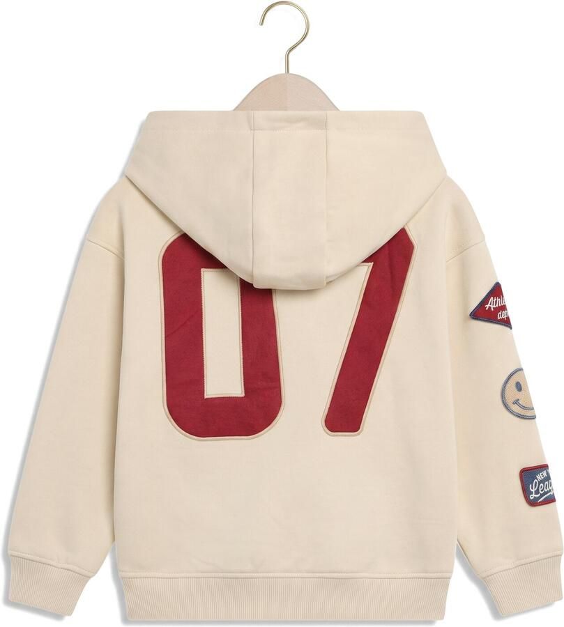 DAILY7 Jongens Truien & Vesten Oversized Hoodie Badges Beige - Foto 2