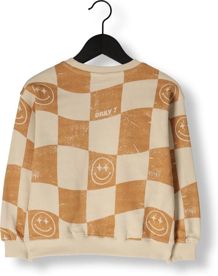 DAILY7 Jongens Truien & Vesten Oversized Sweater Alloverprint Creme