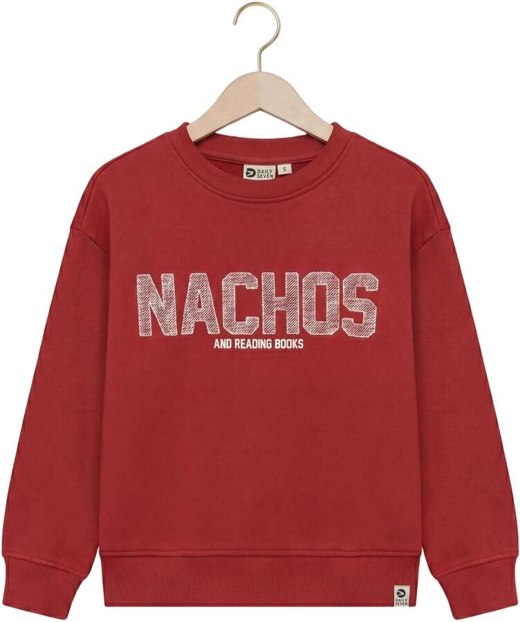 DAILY7 Jongens Truien & Vesten Oversized Sweater Artwork Bordeaux