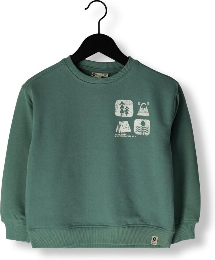 DAILY7 Jongens Truien & Vesten Oversized Sweater Artwork Groen - Foto 2