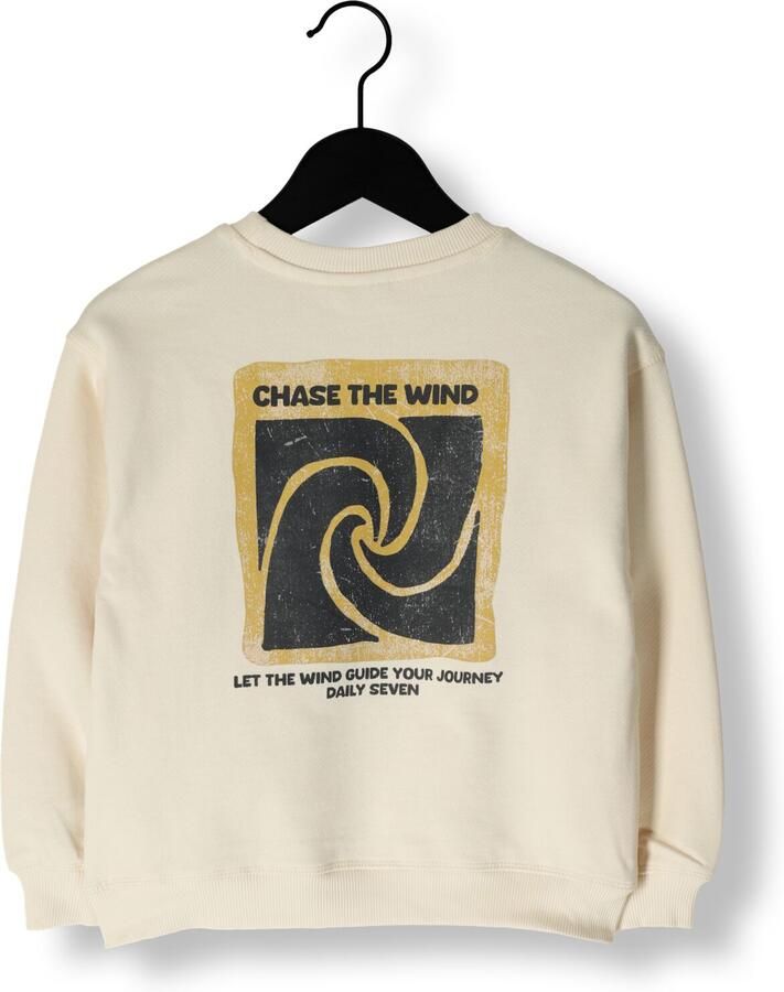 DAILY7 Jongens Truien & Vesten Oversized Sweater Backprint Creme