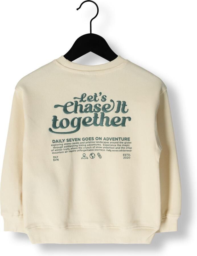 DAILY7 Jongens Truien & Vesten Oversized Sweater Backprint Ecru