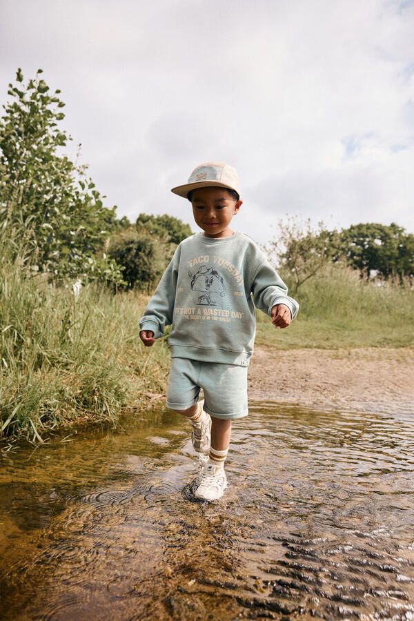 DAILY7 Jongens Truien & Vesten Oversized Sweater Print Mint - Foto 3