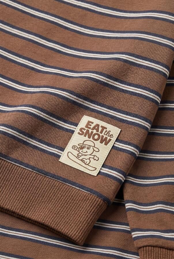 DAILY7 Jongens Truien & Vesten Oversized Sweater Striped Bruin