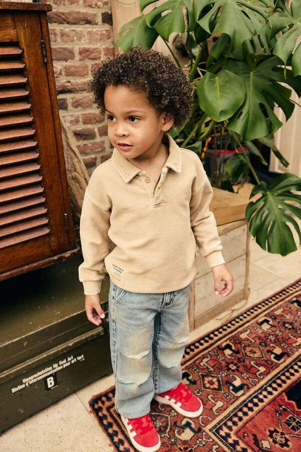 DAILY7 Jongens Truien & Vesten T-shirt Longsleeve Collar Beige - Foto 3
