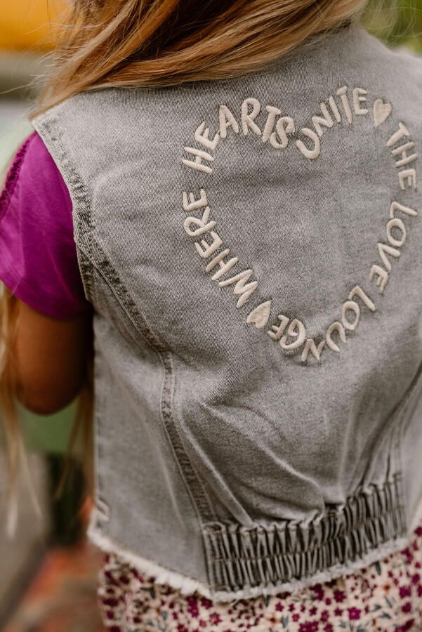 DAILY7 Meisjes Blazers Denim Gilet Lichtgrijs - Foto 2