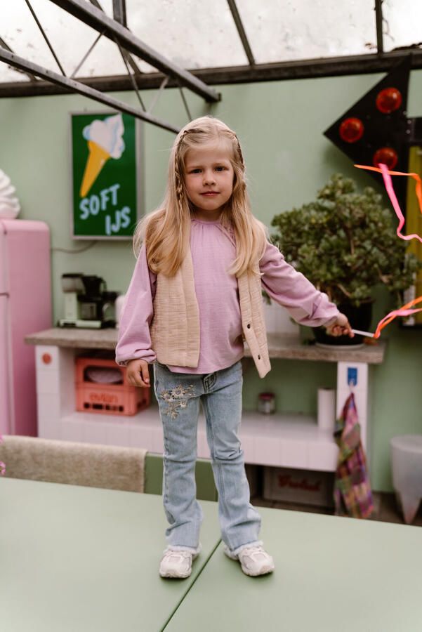 DAILY7 Meisjes Blazers Gilet Embroidery Beige - Foto 2