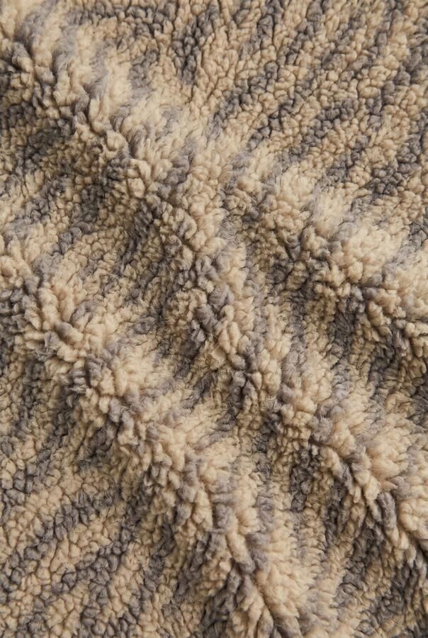 Daily7 teddy rechtvallend gilet met dierenprint zand - Foto 2
